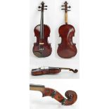 A full size Maidstone violin by Murdoch & Co, London, the two-piece back 35.9cm.