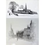 GELDART; a signed limited edition black and white print, Eastgate Street Chester, 77/250,