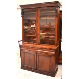 A Victorian mahogany glazed bookcase,