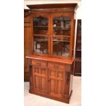 A Victorian mahogany bookcase cabinet,