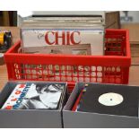 A quantity of predominantly 1980s LPs and singles to include, 'Queen's Greatest Hits',