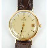 OMEGA; a gentleman's vintage 9ct yellow gold wristwatch,