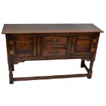 TITCHMARSH & GOODWIN; a reproduction oak dresser base,