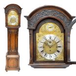 A 1920s oak longcase clock,