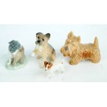 A Royal Doulton figure of dog, a Beswick Jack Russell,