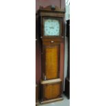 A 19th century oak and mahogany eight day longcase clock,