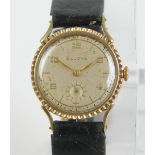 BULOVA; a gentleman's vintage gold filled wristwatch,