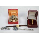 A group of ten various wristwatches to include gentleman's Seiko Pulsar, Sekonda,