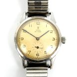 TUDOR OYSTER FOR ROLEX; a gentleman's vintage stainless steel wristwatch,