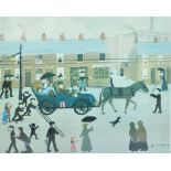 HELEN BRADLEY (1900-1979); a signed limited edition coloured print, 'Going Home',