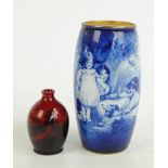 A Royal Doulton miniature flambé ovoid vase, height 6cm,