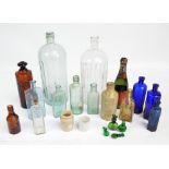 An interesting collection of medical bottles including a H Warner Tippecanoe bottle with embossed