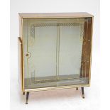 A 1950s walnut glazed display unit,