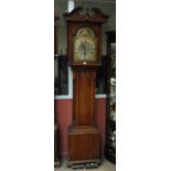 An oak longcase clock,