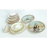 A small quantity of Royal Doulton comprising two collectors' plates T6663 'Silks and Ribbons' and