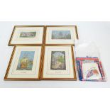 A collection of approximately twenty framed and glazed Brocklehurst-Whiston Macclesfield silks to