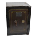 A Victorian cast iron safe with plaque to the front inscribed 'Whitfield's Safe & Door Co Ltd,