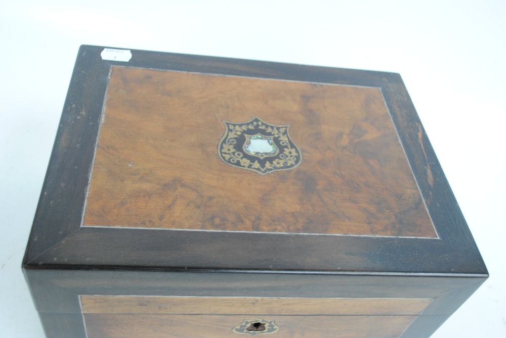 A Victorian coromandel and walnut rectangular vanity box, - Image 2 of 2