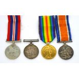 Four medals to include two WWI medals relating to 9362 Private.H.Craven R.W.