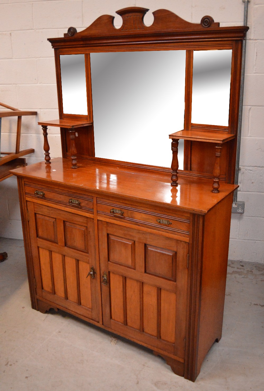 An early 20th century mahogany mirror-back sideboard,