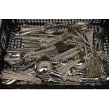 An eight setting canteen of silver plated cutlery, K Bright Ltd, Sheffield, unboxed.