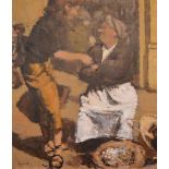 ANTHONY BUTLER (1927-2010); oil on canvas, 'Exterior Paris Fish Market', signed Butler lower-left,