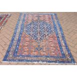 An antique Persian Malayer rug, approx 203 x 125cm.