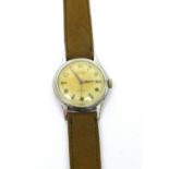 A c1940s gentlemen's Gruen automatic wristwatch, stainless steel screw-back case,