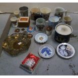 A collectors' lot of mainly Royal memorabilia to include a blue and white mug 'Longest reign in