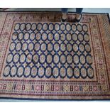 A blue ground Bokhara rug, 190 x 140cm.