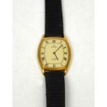 Omega; a vintage DeVille quartz gentlemen's wristwatch,