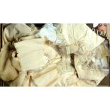 A c1872 cream silk taffeta wedding dress comprising petticoat, a full skirt with train,