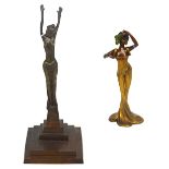 An Art Deco style figure of a female dancer, marked to base 'Bonafore',