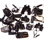 A quantity of photographic equipment to include a Sony Handicam V IE08.