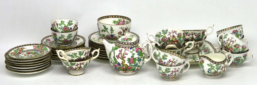 A Coalport 'Indian Tree' tea and coffee service comprising six tea cups and saucers,