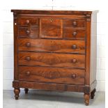 A large 19th century mahogany chest of drawers,