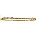 A 9ct gold gate link necklace, approx 23.1g.