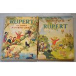 Two original 1940s Rupert books; 'Rupert in More Adventures',