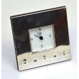 An Elizabeth II hallmarked silver-cased clock, to commemorate the Silver Jubilee 1977,