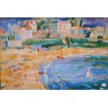 After Richard Tuff (b.1965); a print 'Chevasse Beach', 40 x 60cm, framed and glazed.