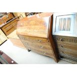 A late George III mahogany bureau,