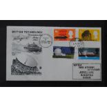 GREAT BRITAIN STAMPS 1966 British Technology set on First Day Covers,