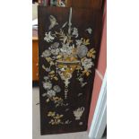 A Japanese Meiji period Shibayama style large panel decorated with a grotesque figure around the