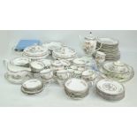 A large quantity of Wedgwood 'Kutani Crane R4464' pattern dinner and tea ware comprising a pair of