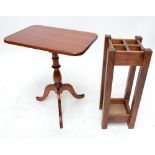 An early mahogany rounded rectangular tilt-top table on tripod base, 60 x 39.