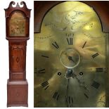 An early 19th century mahogany and oak longcase clock,