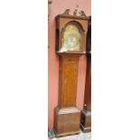 A late 18th century oak longcase clock,