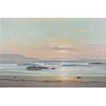 PETER COSSLETT (born 1927); oil on canvas, coastal seascape, signed lower left, 49.5 x 75cm, framed.