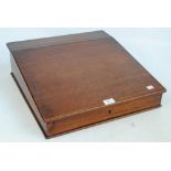 A 19th century mahogany lap desk, width 47cm.