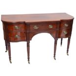 ATTRIBUTED TO GILLOWS; a good Regency mahogany sideboard,